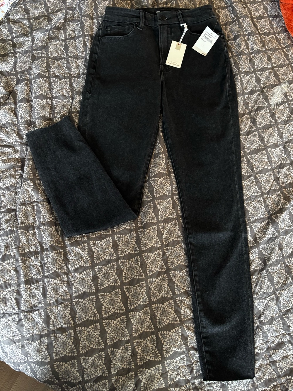Good American Good Leg Skinny Black Jeans - High Rise - NWT Size 27